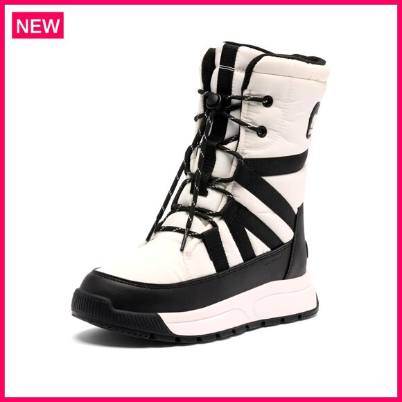 Waterproof Snow Boots with 200g Insulation Lace-Up Calf High